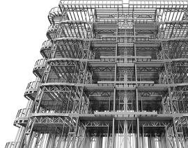 Diseño técnico de una estructura metálica
