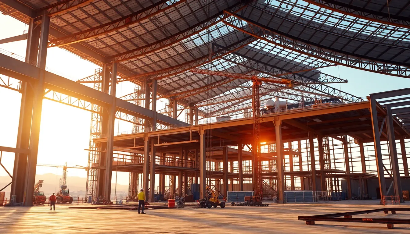 proceso constructivo de una nave industrial​